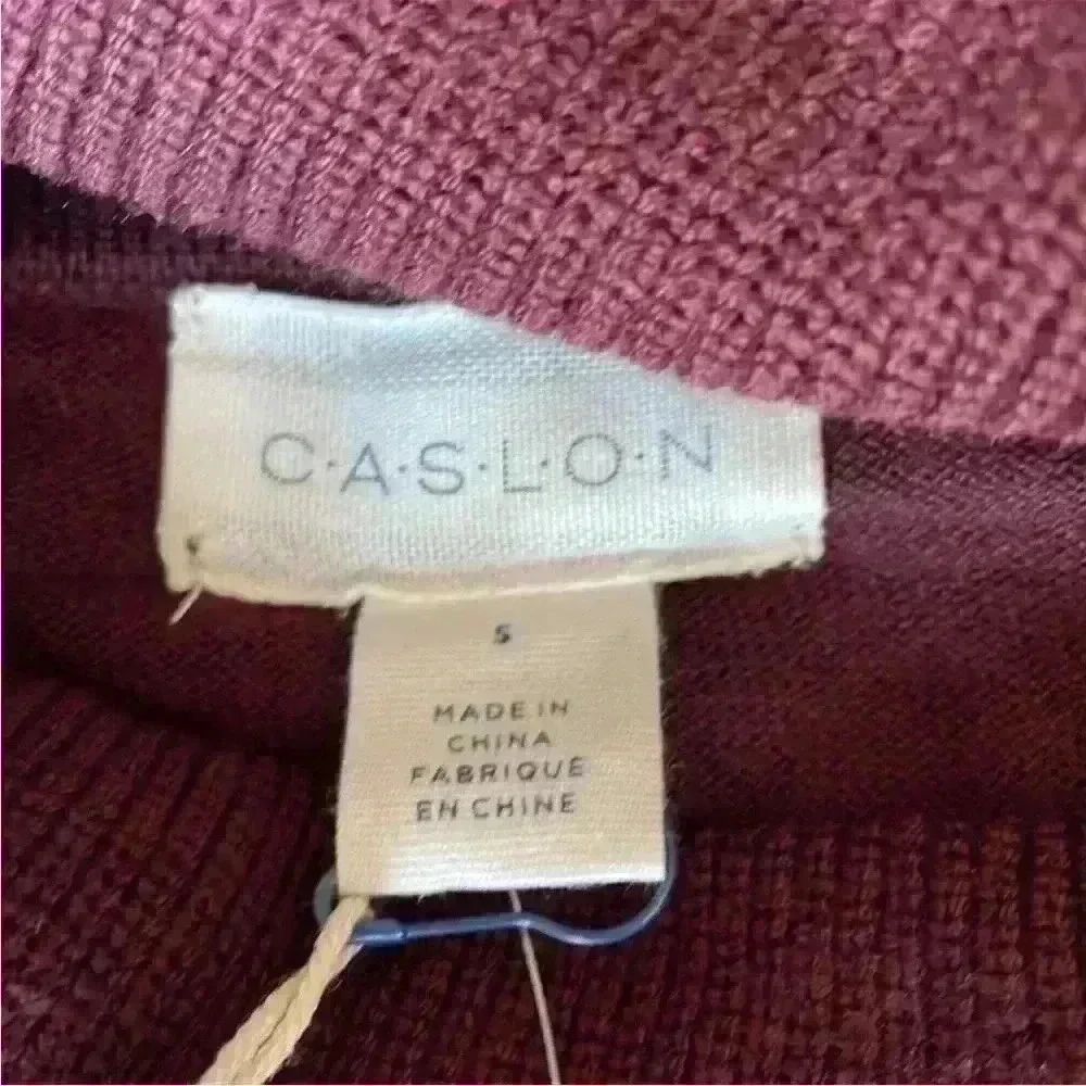 Caslon Turtleneck Tunic Sweater in Burgandy Royals Size Small NWT